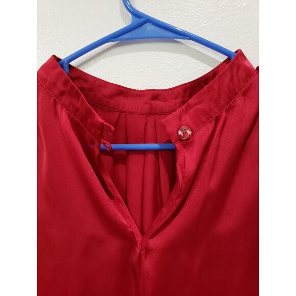 Elementz Woman, burgundy, high neck, sleeveless top, size 1x - Picture 3 of 9